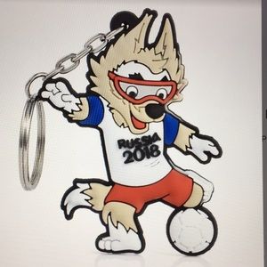 2018 World Cup Mascot Zabivaka Keychain/New